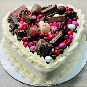 Candy Explosion Heart Cake